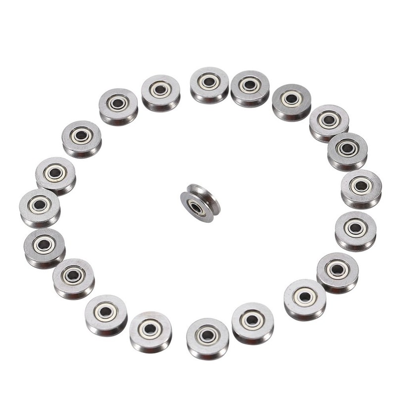 Hilitand 20pcs V623ZZ V-Groove Ball Bearings Carbon Steel Pulley for