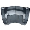 Osma 9T904B Deepline PVC-U 113mm 45 deg Angle in Black - Gutter Guttering 9T904