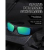 TIANYESY Polarized Sunglasses Men Womens Trendy Retro Rectangular Wrap- Ideal