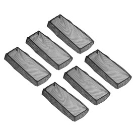 sourcing map 6Pcs Floor Vent Filter Screen, 4x10 Inch Floor Register Cover Trap Floor Vent Screen Net Cover for Home Air Vent Filter Mesh Keeps Debris Out, Black