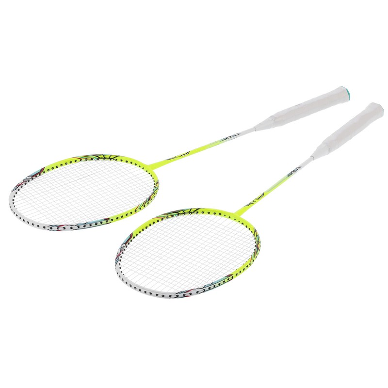 2 Player Badminton Racquets Set Lightweight Carbon Composite Double Rackets