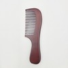Peach Wood Handle Portable Wide-Tooth Comb Comb 4ea