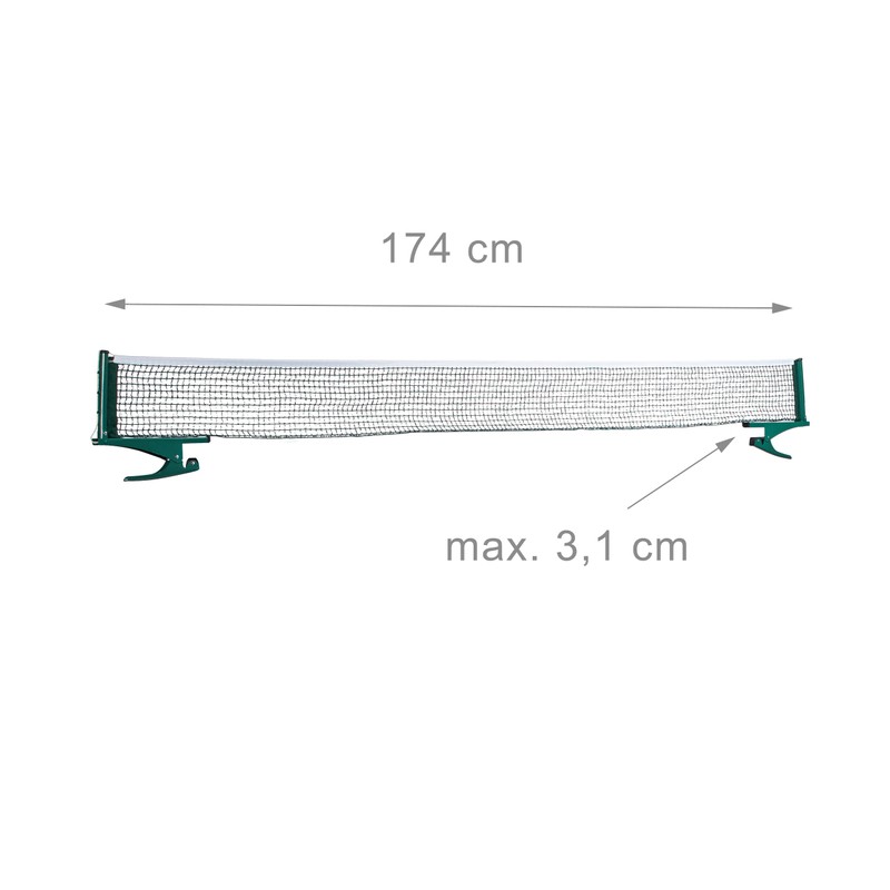 Relaxdays Rete Ping Pong, Tennis Tavolo, Regolabile, HxLxP: 15 x