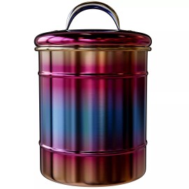 Global Amici Amici Home Rainbow Storage Canister with Lid, Decorative, Metal, 64 oz, Large