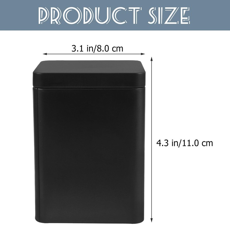 HEMOTON Square Tea Tins Canister with Airtight Lids Tea Storage