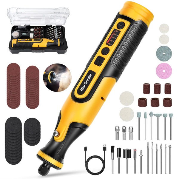 Rotary Tool, Mini Cordless Rotary Tools Kit with LED Light,