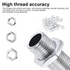 HSUYUN Set of 90 Nuts, M8, M10, M12, Fine Thread