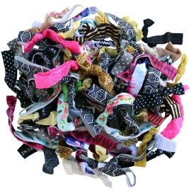 100 Hair Ties Pick Colors elastic ponytail holders emi yoga jays wholesale lot