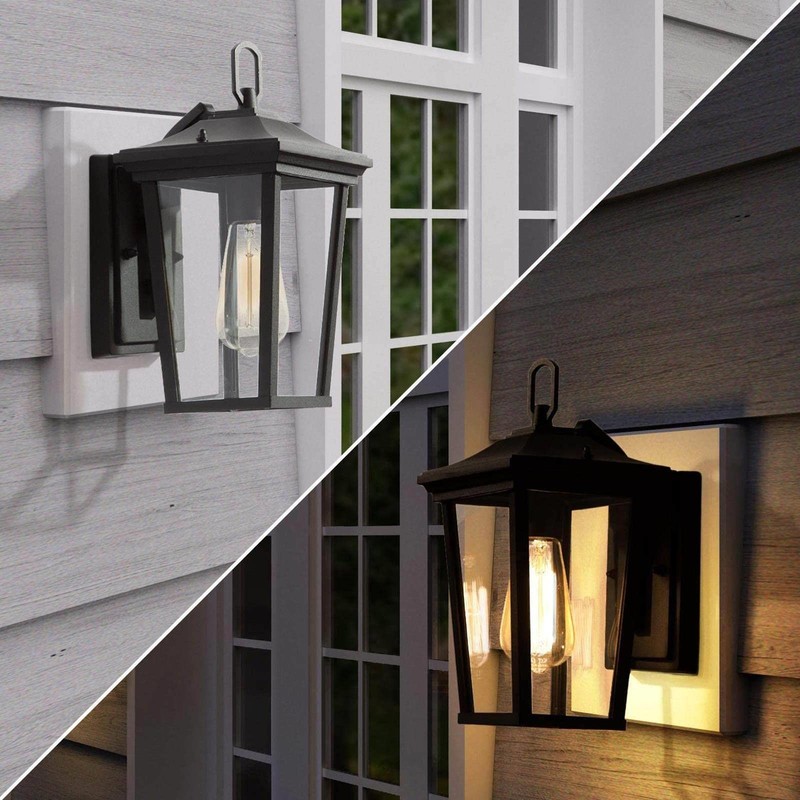 LNC Black Outdoor Wall Lantern, Farmhouse Waterproof Exterior Light Fixtures
