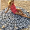 CAXUSD Mandala Round Beach Blanket Microfiber Picnic Blanket Soft Towel