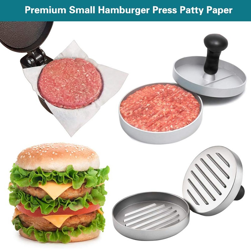 Parchment Paper Squares, 4x4 Inch, Set of 300, Small Hamburger