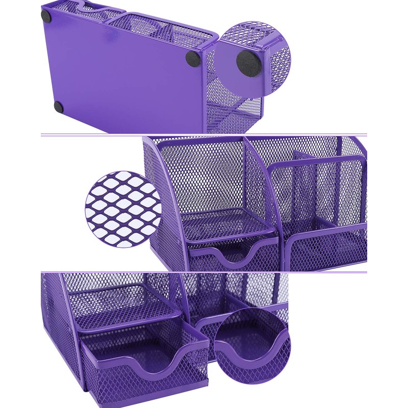 EasyPAG Office Mesh Desk Tidy Versatile Stationery Storage Desktop Organiser