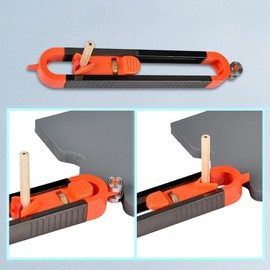 GOZWELL Precise Contour Scribe Tool with Lock for Pencil - Woodworking Edge Corner Measuring Profile Duplicator