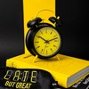 FISURA Analogue Alarm Clock, Black/Yellow, Standard