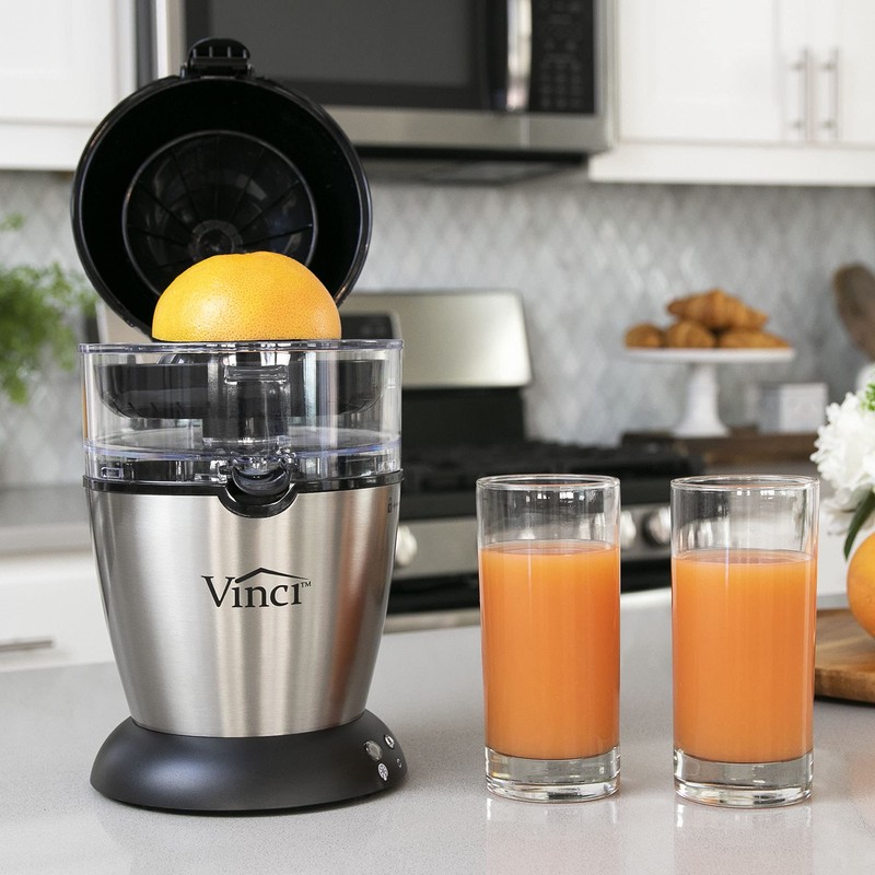 Vinci Hands Free Electric Citrus Juicer, 1-Button Juicer Machine, Orange