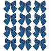 12 Pack 8cm Navy Bows Christmas Tree Decoration Crafting Wedding