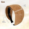 Herbeluemily Women's Headband Hair Clip, Wide Suede, Turban Style, Stylish,