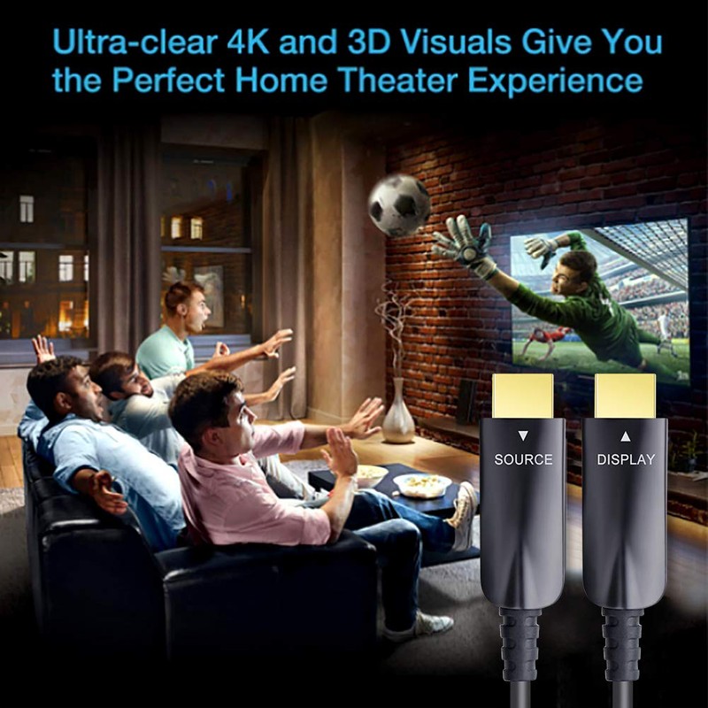 DTECH Fiber Optic HDMI Cable 33ft/10m Support UHD 4K 60Hz