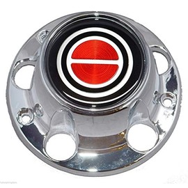 Gooogo Van Wheel Hub Center Cap Chrome RED Screws Compatible with 1980-1996 Bronco (1)