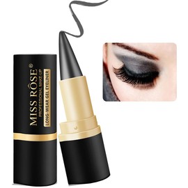 Natural Black Gel Eyeliner Cream - Waterproof Black Waterline Eyeliner Pencil, Long Lasting Smudge Proof Eyeliner Pens Makeup for Create Statement Eye Look (Brown Gray)