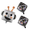 ED-Lumos 3Pcs Helium Balloons Giant Robots Reusable for Kids Children