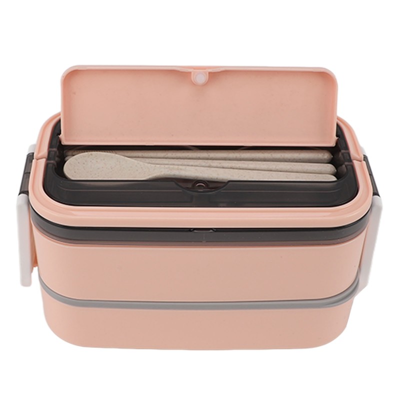Double Layer Bento Box 316 Stainless Steel Compartment Portable Lunch