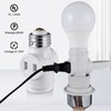 2 Outlet Light Socket Adapter, E26 Bulb Socket to Outlet