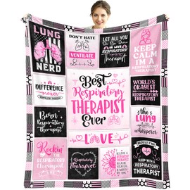 Jengehta Respiratory Therapist Gifts, Respiratory Therapist Gifts for Women, Respiratory Care Week Gifts for Respiratory Therapist, Respiratory Therapist Birthday Gifts Throw Blanket 50"X 60"