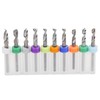 10PCS 3.1-4mm Hard Alloy Bit Micro Drill Bits Set Straight