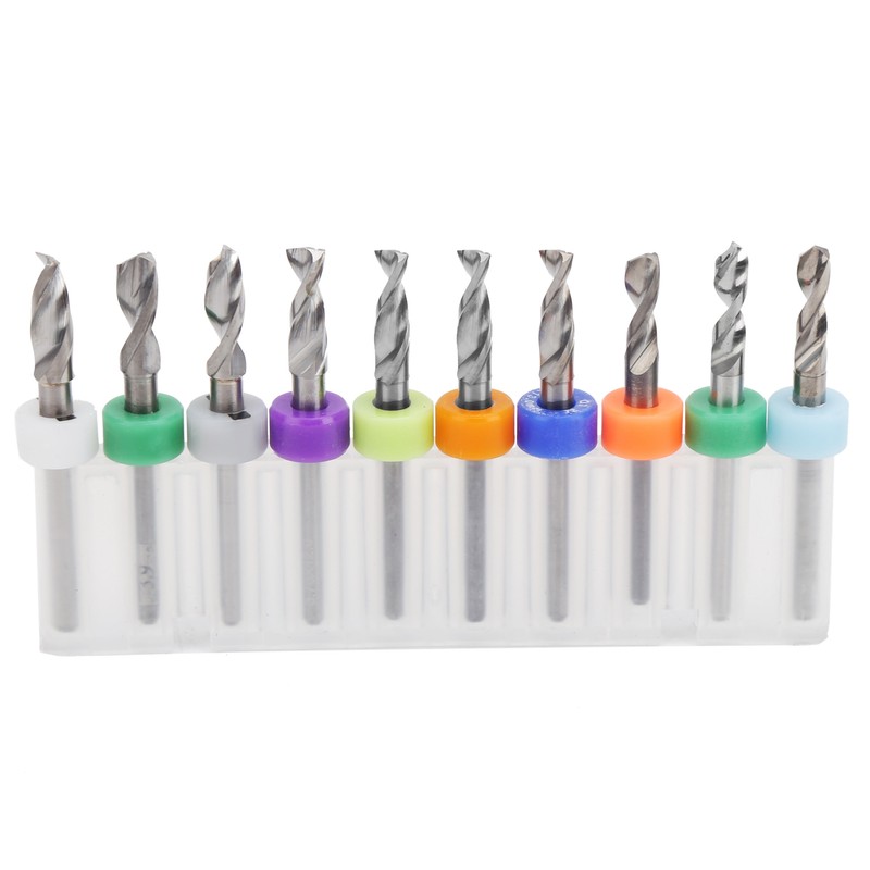 10PCS 3.1-4mm Hard Alloy Bit Micro Drill Bits Set Straight