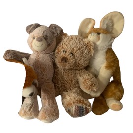 Weighted stuffed animals, bear, dog or dingo with 3 lbs, plush washable teddy bear, Aunt Sandy's Sewing