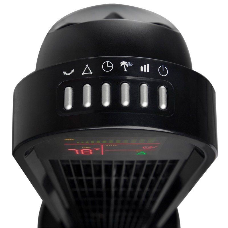 Ozeri 360 Oscillation, Micro-Blade Noise Reduction Technology Tower Fan, Black,