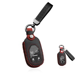 HIBEYO Smart Car Key Case Fits Maserati Key Case Leather Protective Case for Maserati Levante Ghibli Quattroporte GT Granturism Grancabrio Remote Control Keychain Black