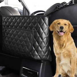 Bark Lover Car Handbag Holder, Seat Back Organizer, Barrier of Backseat Pet Kids, Purse Storage & Pocket, Car Accessories, Mesh Large Capacity Handbag Holder for Car