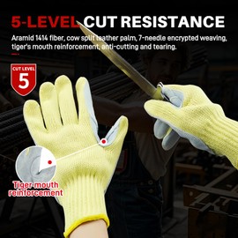 GOL-SIV A4 Cut Resistant Gloves,Safety Working Glove,Cut Proof Glove For Welding,Construction,L