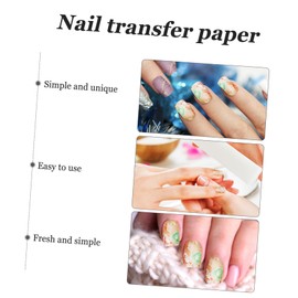 Healeved 6pcs Nail Transfer Paper Set Women Girls Nail Stickers Accessories Japanese Style DIY Paper