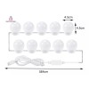 Importeek 5pz Serie Bombilla Luz Led Rgb Usb Espejo Tocador