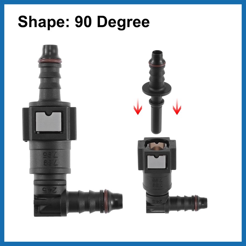 A ABSOPRO 7.89mm to 8mm 90 Degree Car Fuel Hose