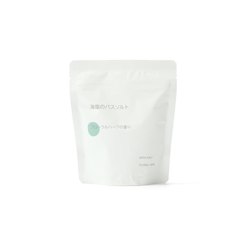 MUJI 84935077 Sea Salt Bath Salt, Floral Herbal Scent, 12.2