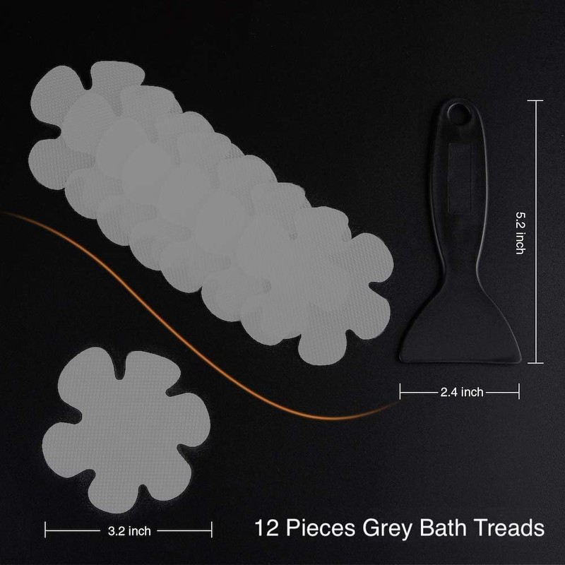 Secopad Bathtub Stickers Non-Slip, 24PCS Safety Shower Treads Adhesive Appliques