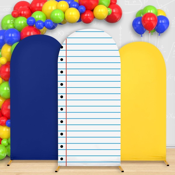Back to School Composition Notebook Arch Backdrop Stand Covers First