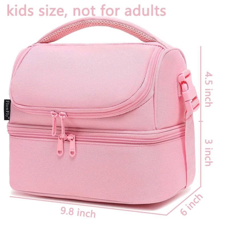 FlowFly Double Decker Cooler Insulated Lunch Bag Large Tote for