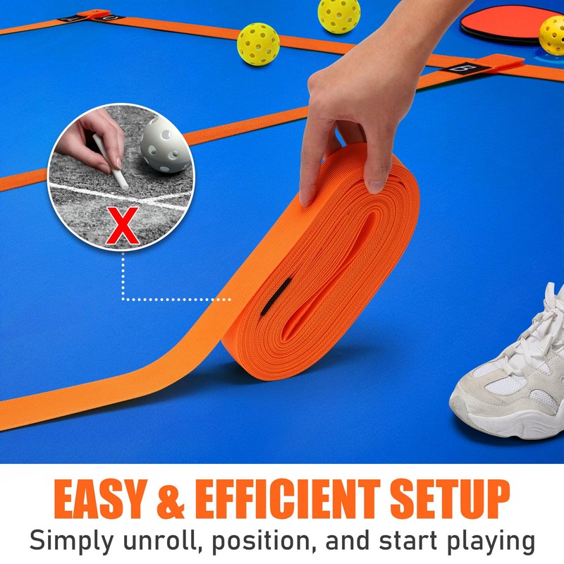 TOBWOLF Pickleball Court Marking Kit, Portable Temporary Court Line Markers