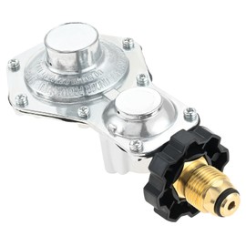 DRELD 2 Stage Propane Regulator with 3/8" Female NPT and POL Connector, Double Stage Propane Regulator for 100lb Tank, RV, Generator, Camp Stove, Gas Grill, Camper, Heater