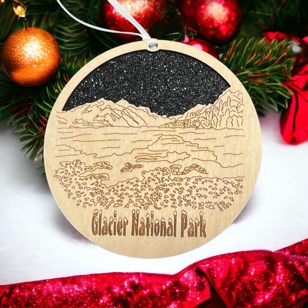 National Parks Ornament Wood Laser Engraved – Unique Wooden Holiday