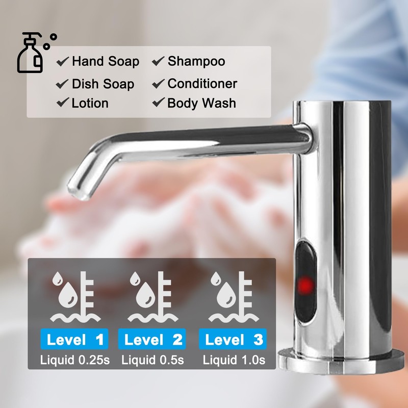 Touchless Soap Dispenser Automatic Liquid Dispenser for Kitchen Bathroom Upgraded