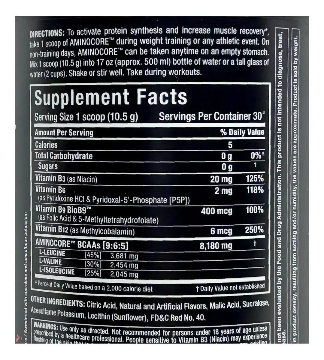 Bcaa Aminocore 30 Servicios Watermelon Allmax