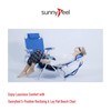 SunnyFeel Extra Wide 28" Low Beach Chair 5 Position Lay