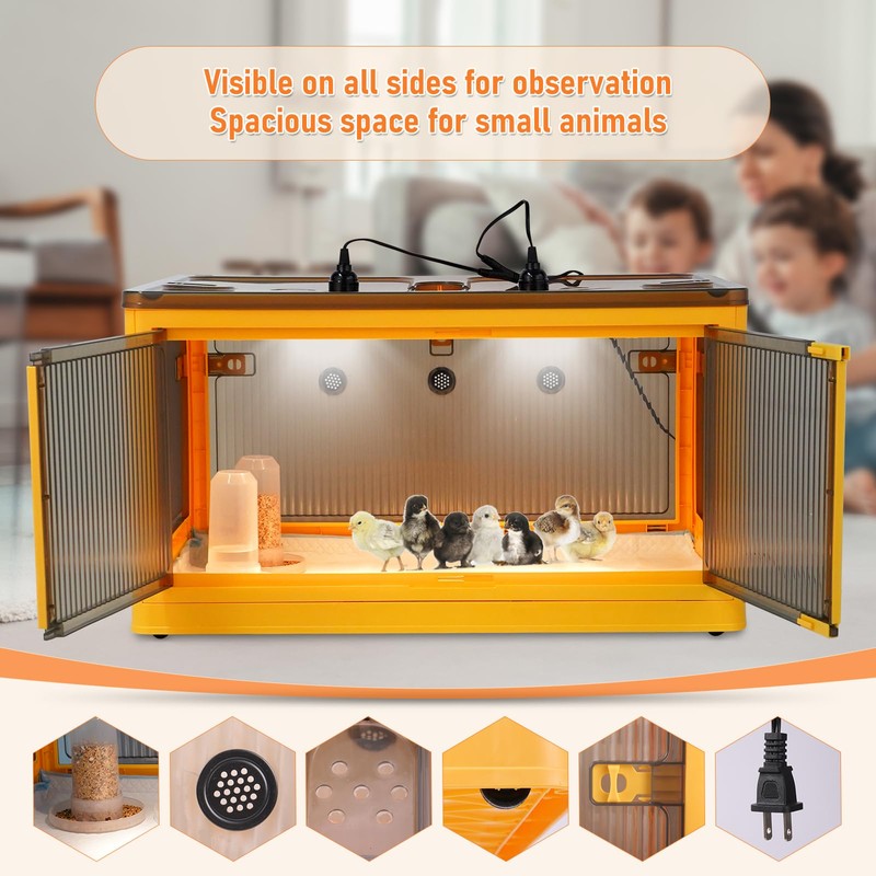 Chicken Brooder Box for Chicks Starter Kit, Large Chicken Brooder