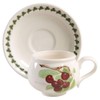 Portmeirion Pomona Romantic Footed Cup & Saucer Set w/Laurel